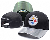 Steelers Team Logo Black M&N Peaked Adjustable Hat GS,baseball caps,new era cap wholesale,wholesale hats